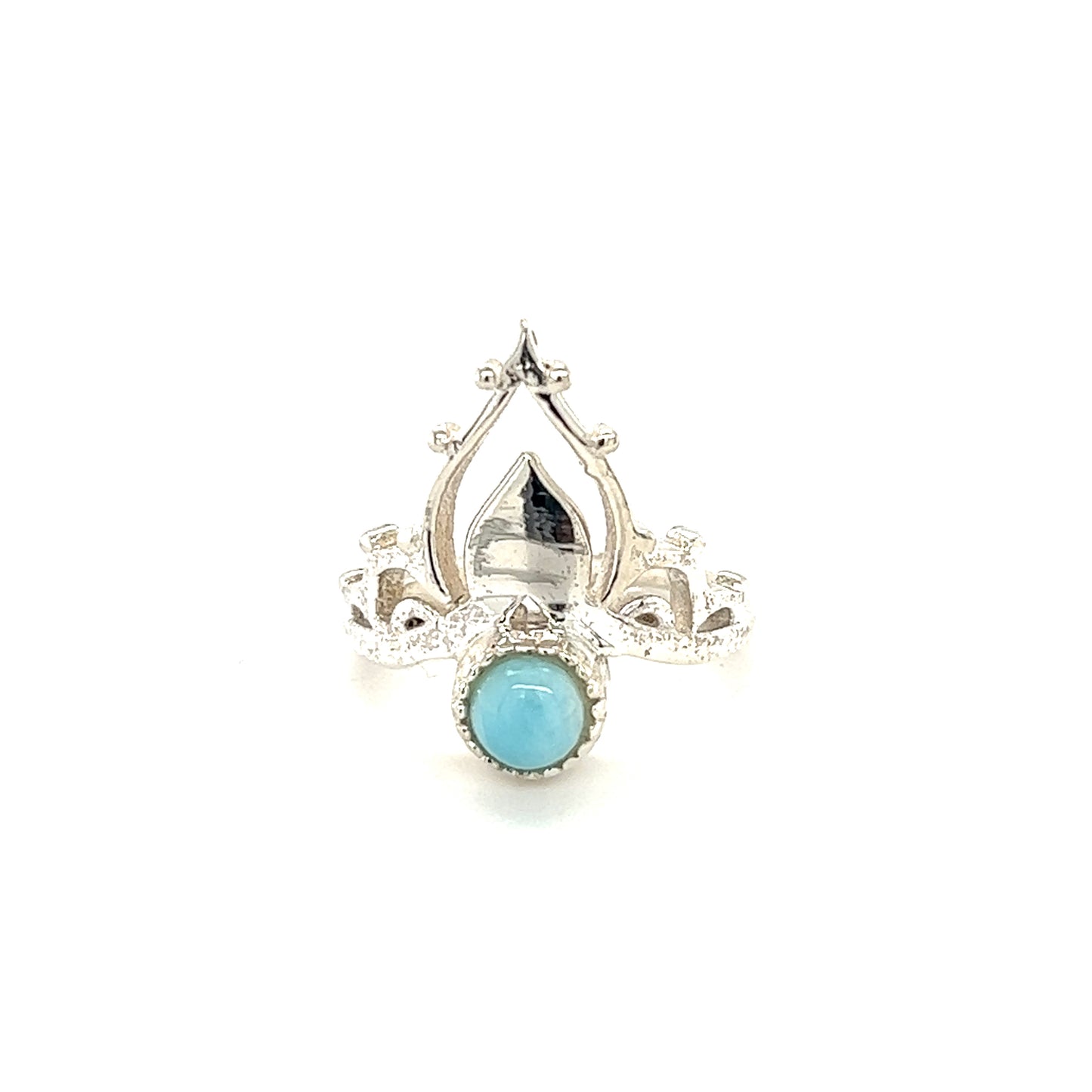 A Mandala Crown Ring with Natural Gemstones.