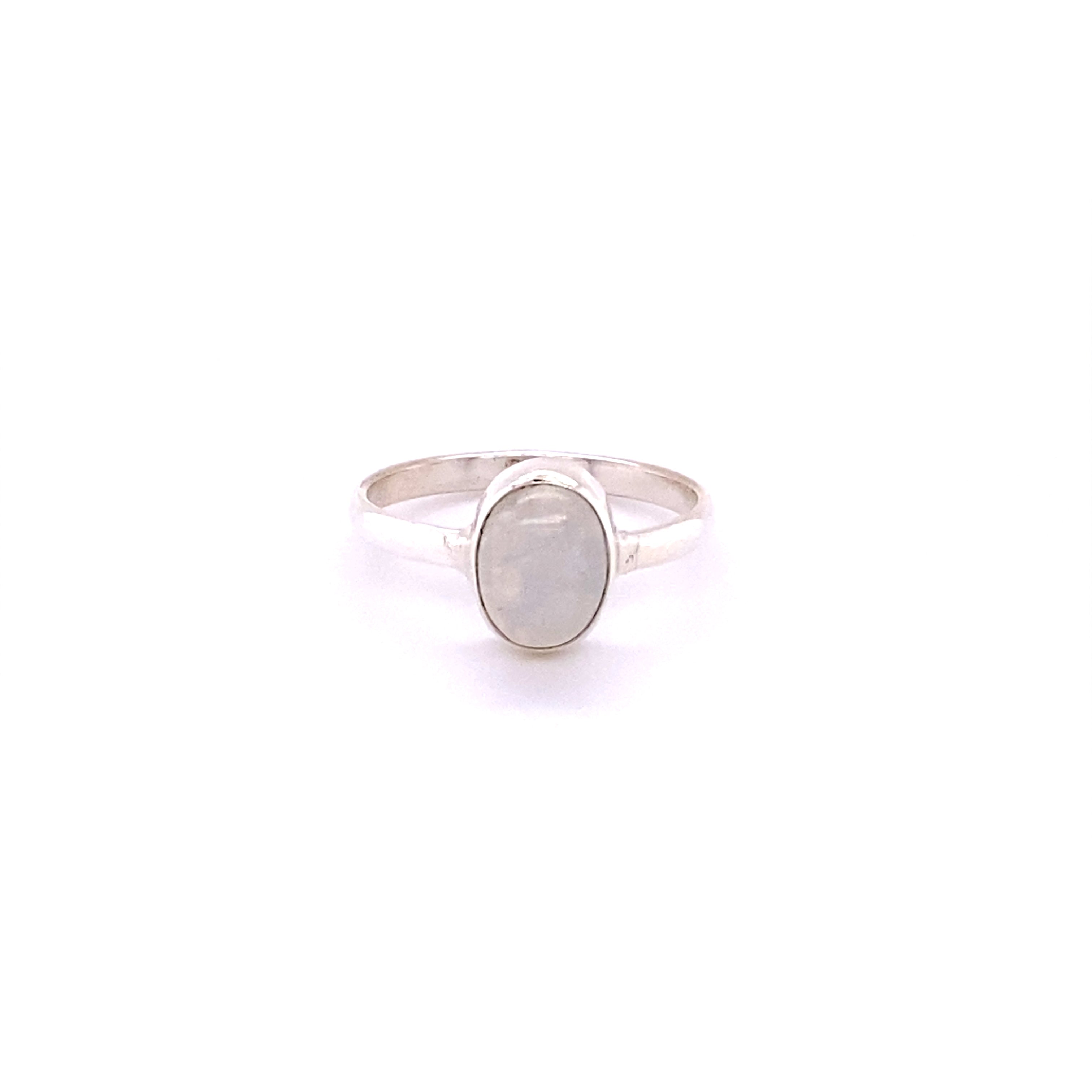 Simple Frame Ring in Sterling Silver for 5x7mm Oval Stones