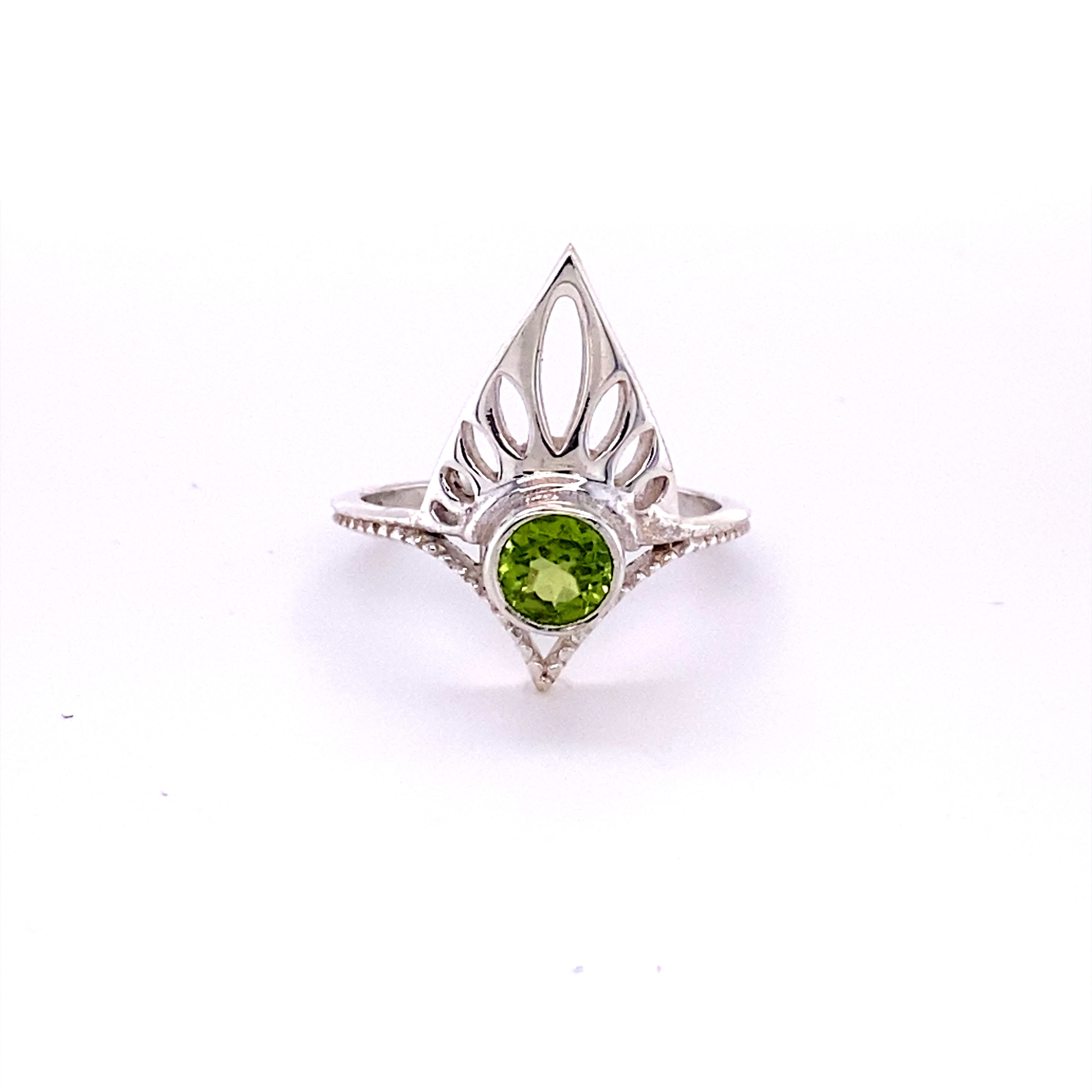 A unique Henna Shield Ring with Natural Gemstones from Super Silver.
