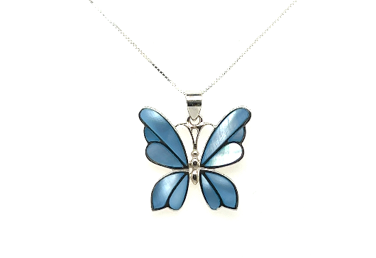 
                  
                    A Medium Butterfly Pendant on a Super Silver chain.
                  
                