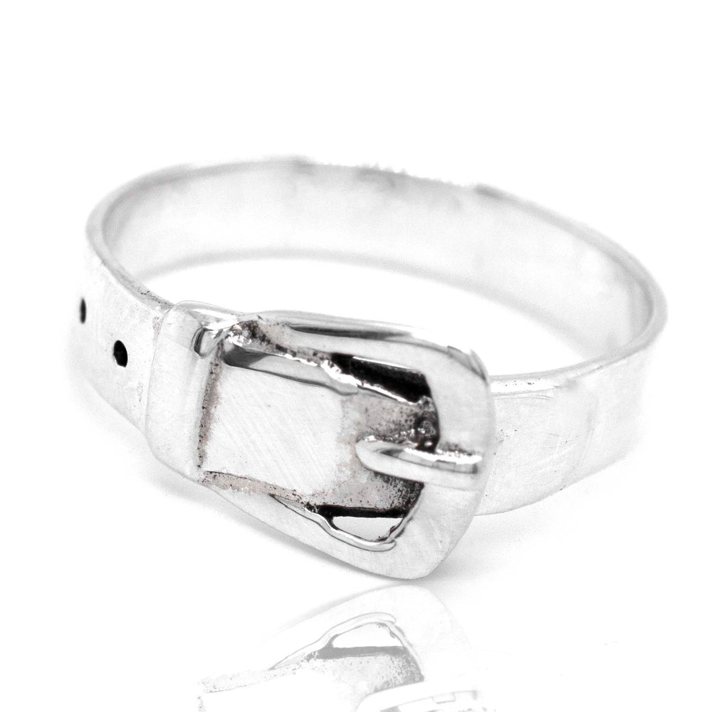 
                  
                    A Belt Ring with a belt shape design, perfect for stacking with other rings.
                  
                