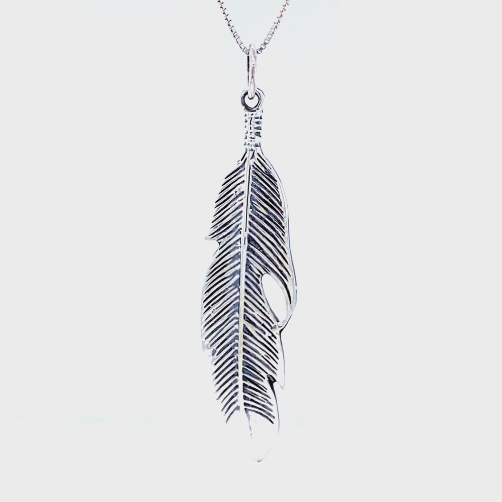 
                  
                    Load and play video in Gallery viewer, Small Feather Pendant
                  
                