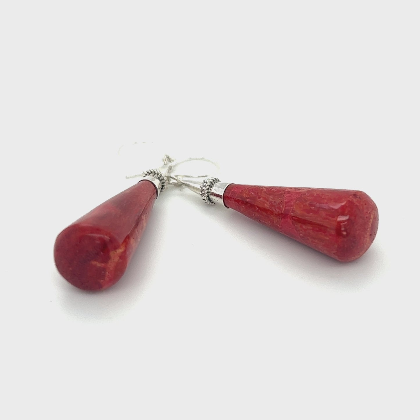 
                  
                    Load and play video in Gallery viewer, Long Sponge Coral Drop Earring
                  
                