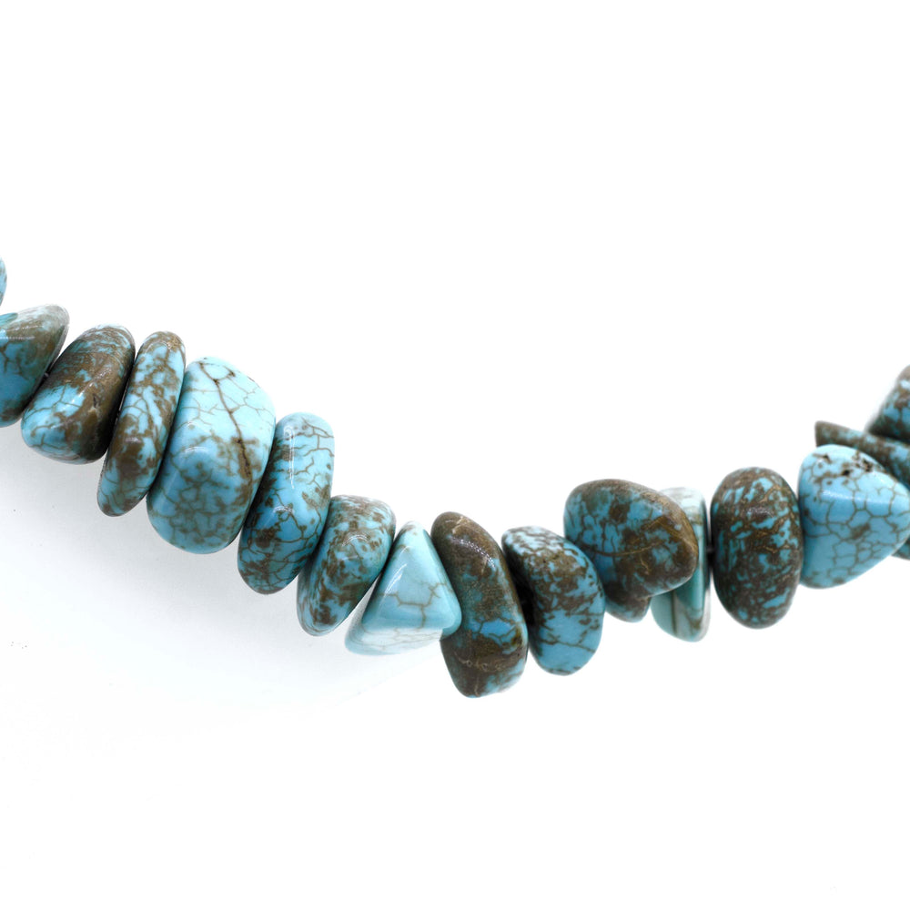 
                  
                    A Dreamy Colorado Turquoise Beaded Necklace made by Super Silver.
                  
                