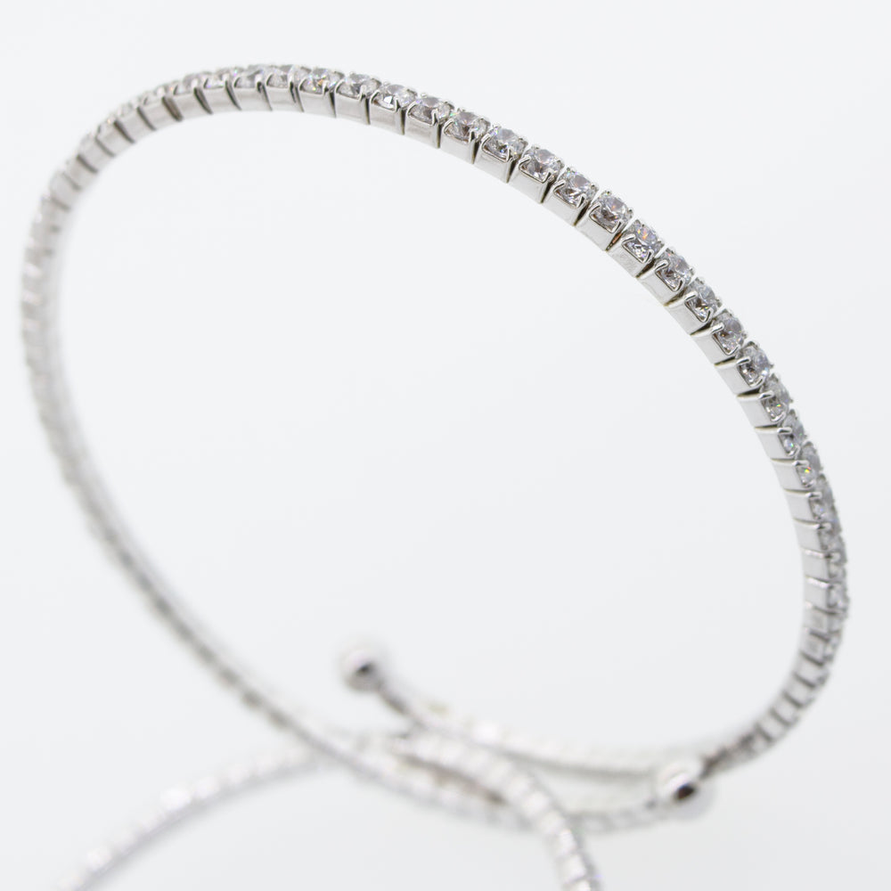 
                  
                    A Cubic Zirconia Simple Wrap Bracelet adorned with diamonds from Super Silver.
                  
                