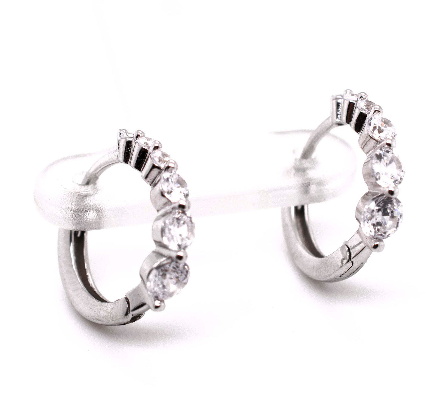 A pair of Small Cubic Zirconia Hoops from Super Silver.