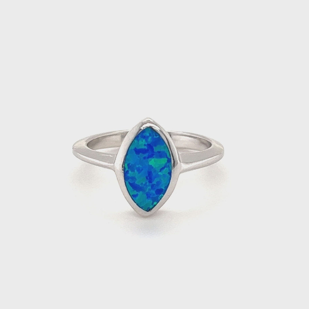 
                  
                    Load and play video in Gallery viewer, Marquise Shaped Opal Ring
                  
                