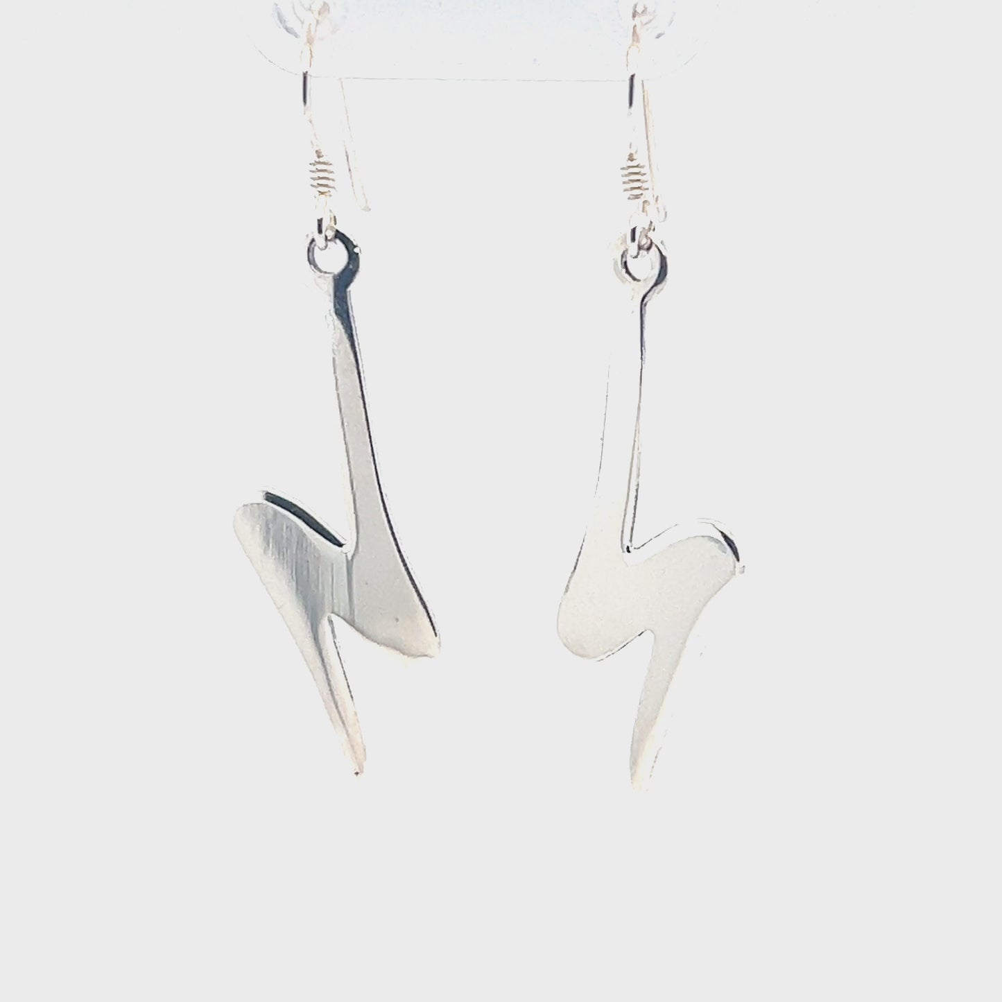 
                  
                    Load and play video in Gallery viewer, Silver Lightning Bolt Earrings
                  
                
