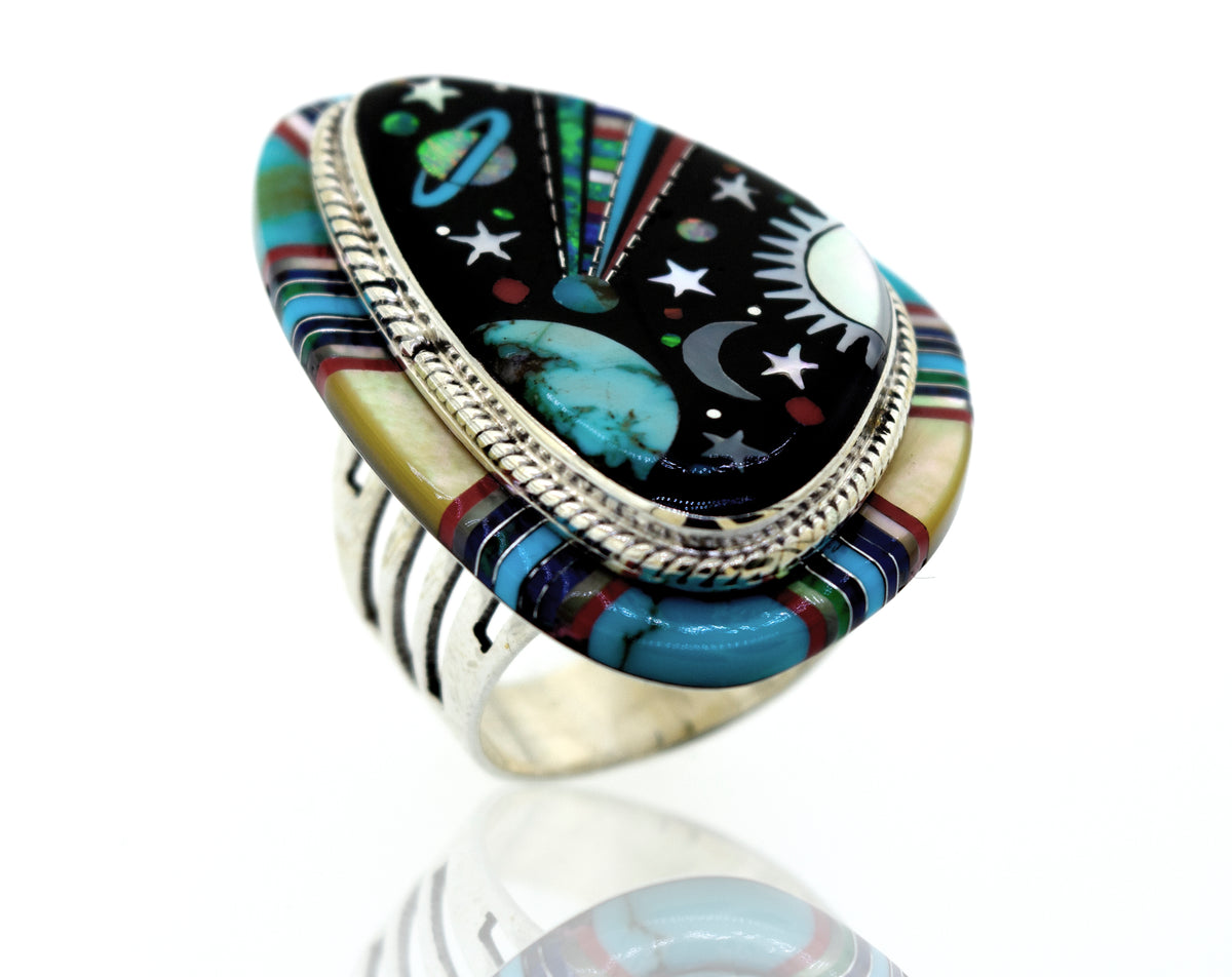 Space Ring Set Exquisite Handcrafted Outer Space Ring – Super Silver