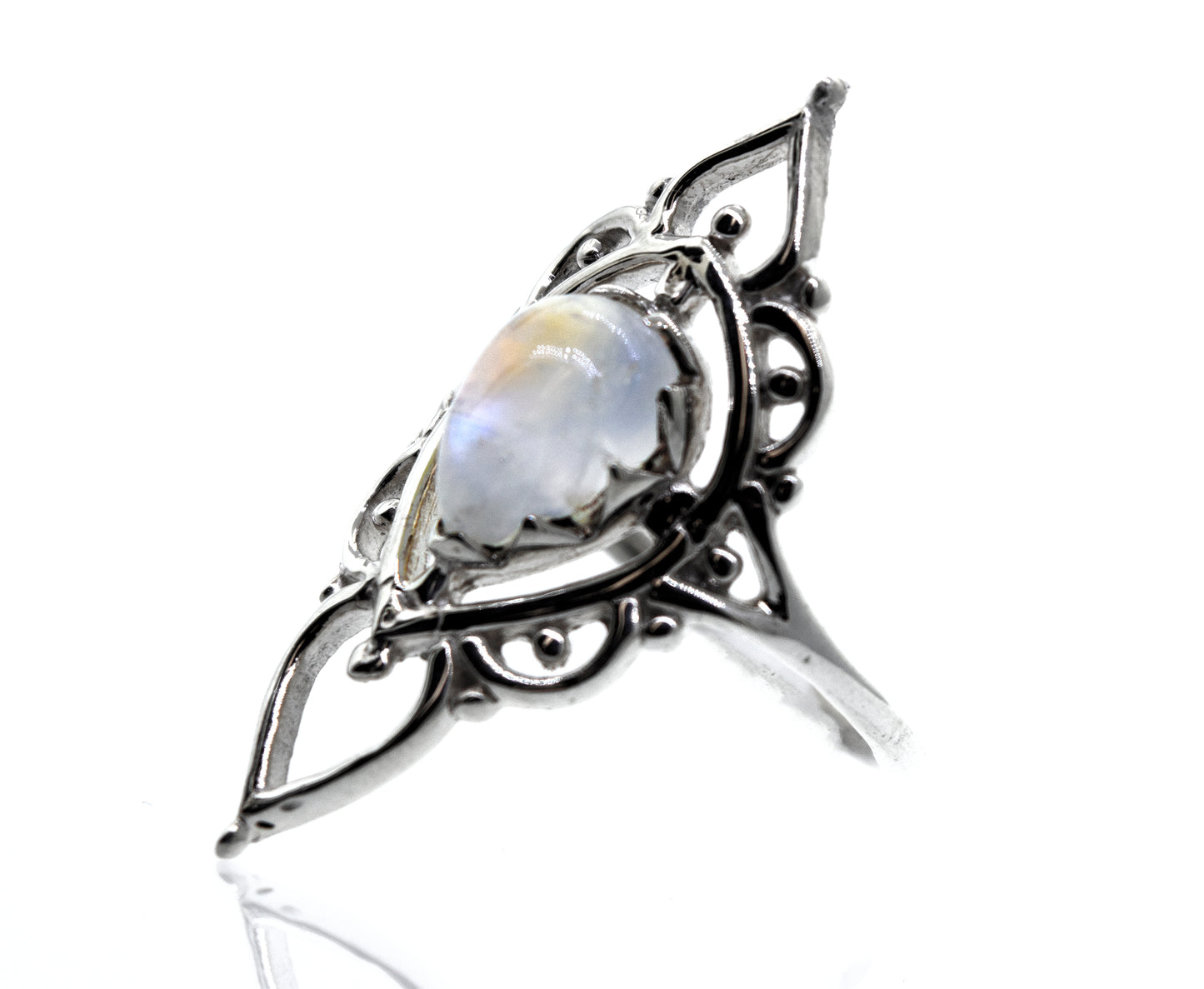 
                  
                    An Online Only Exclusive Designer Moonstone Ring crafted from Super Silver.
                  
                