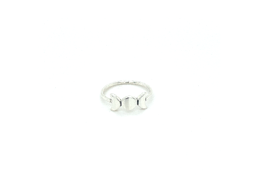 
                  
                    A Chic Triple Moon Ring with three small stones, embodying divine femininity, by Super Silver.
                  
                