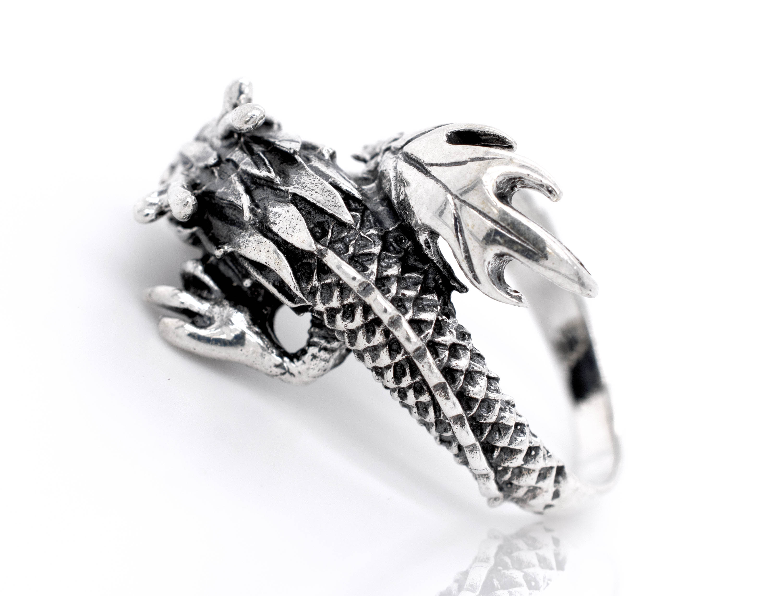 Sterling Silver Dragon Ring by Paxton Jewelry