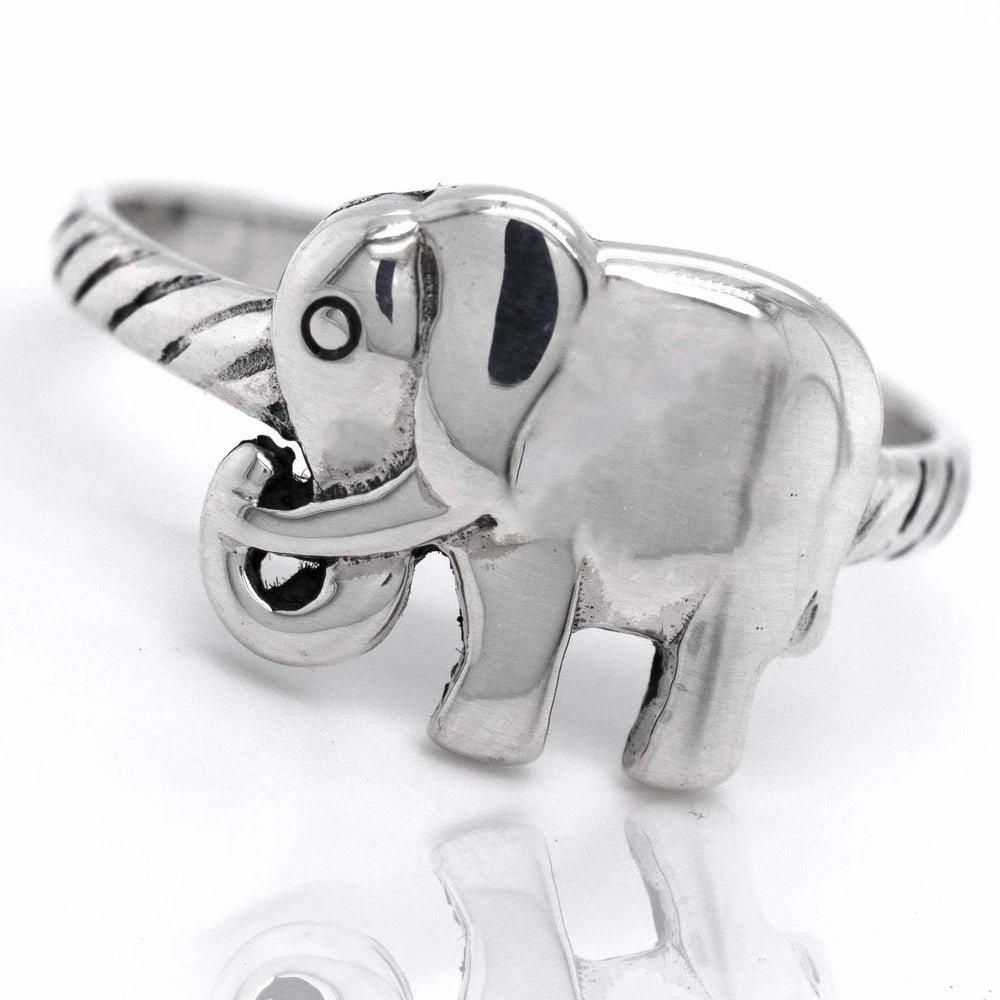 
                  
                    A Super Silver Elephant Ring on a white background.
                  
                