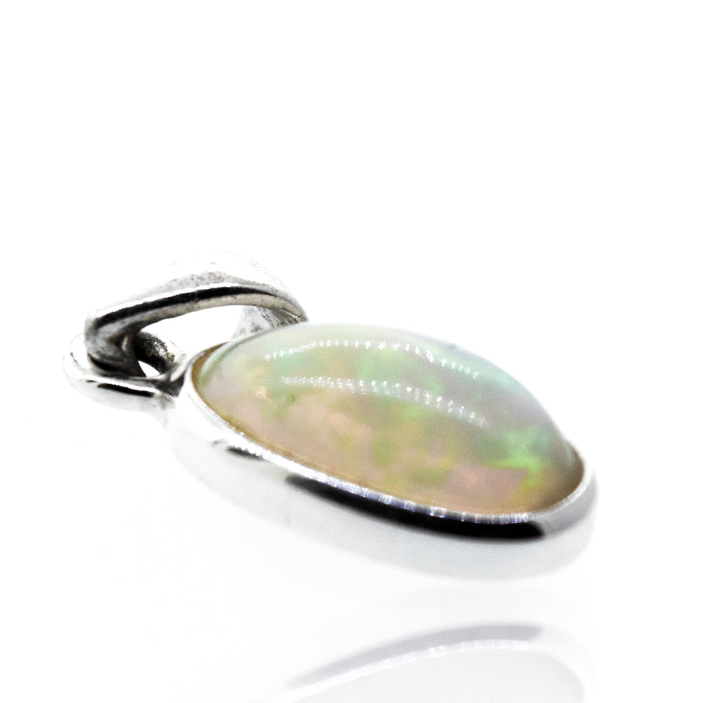 
                  
                    A necklace with a green Magical Ethiopian Opal Pendant by Super Silver.
                  
                