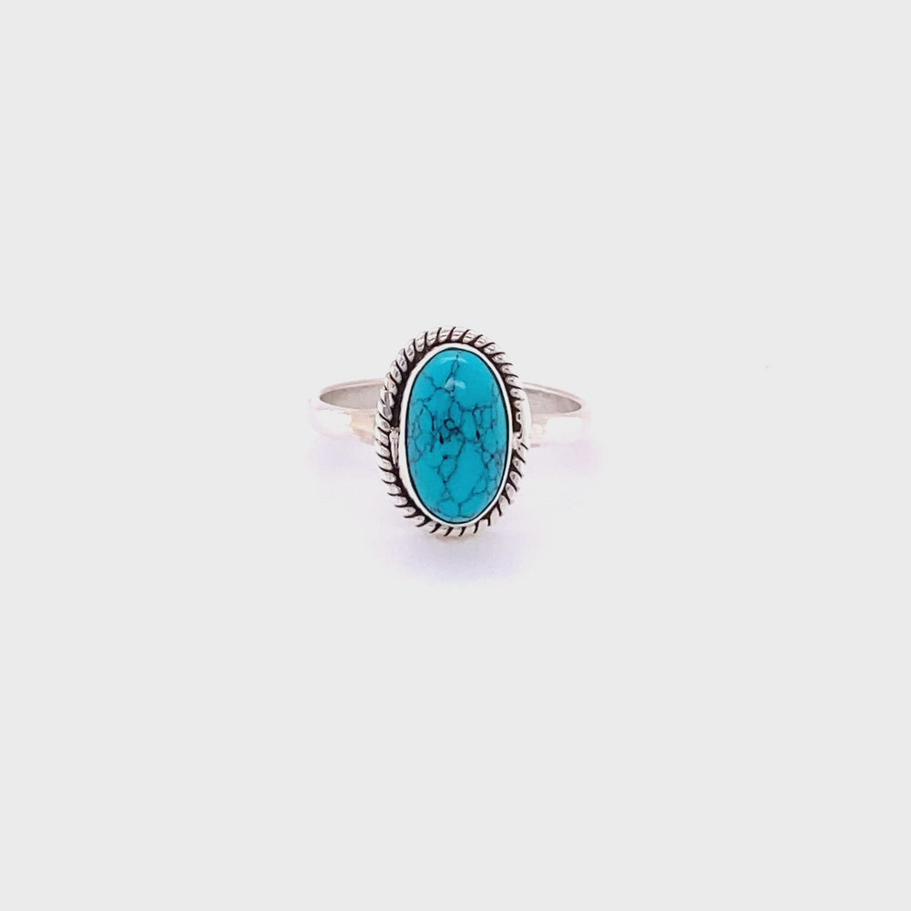 
                  
                    Load and play video in Gallery viewer, Simple Oval Gemstone Ring with Twisted Rope Border
                  
                