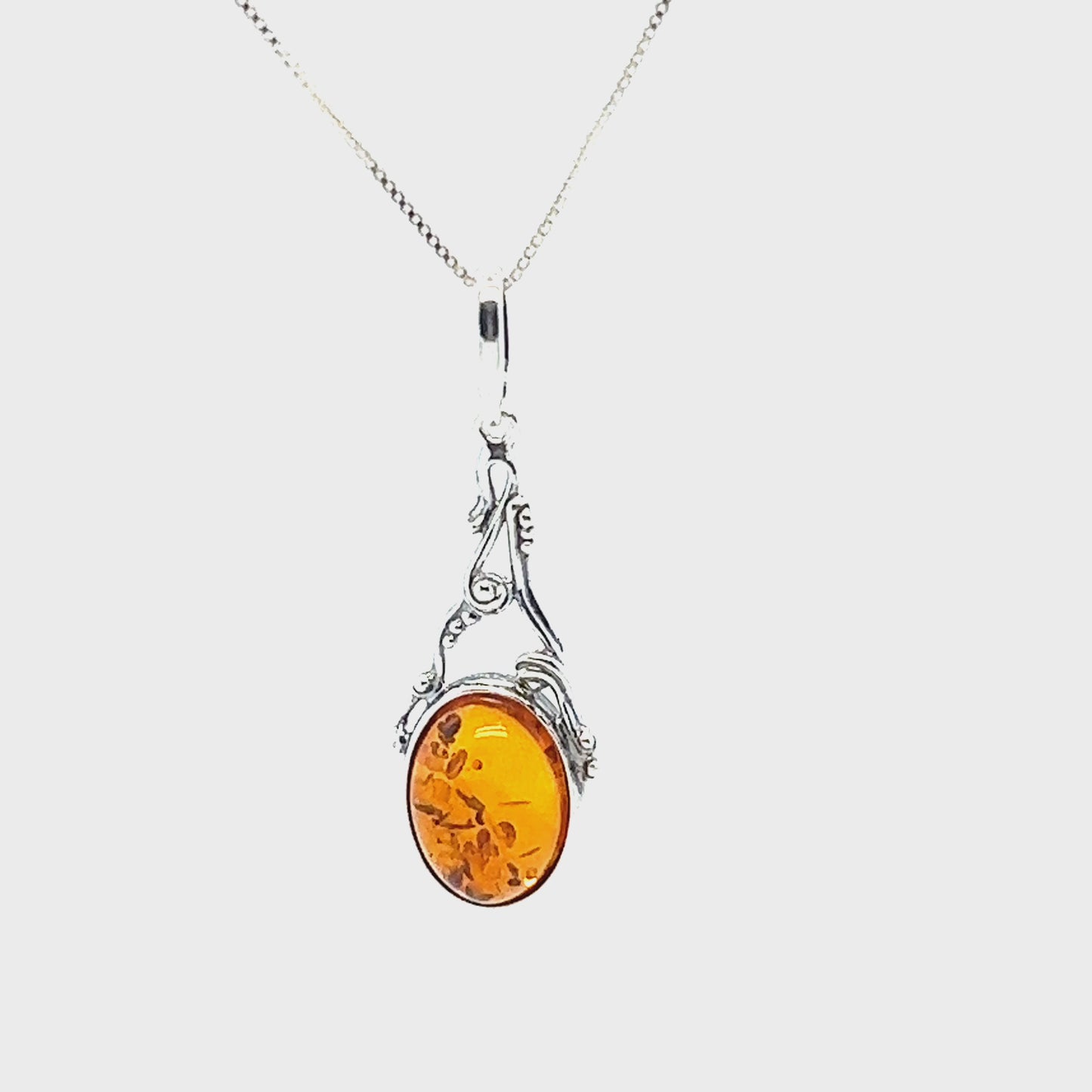 
                  
                    Load and play video in Gallery viewer, Enchanting Cognac Amber Pendant
                  
                