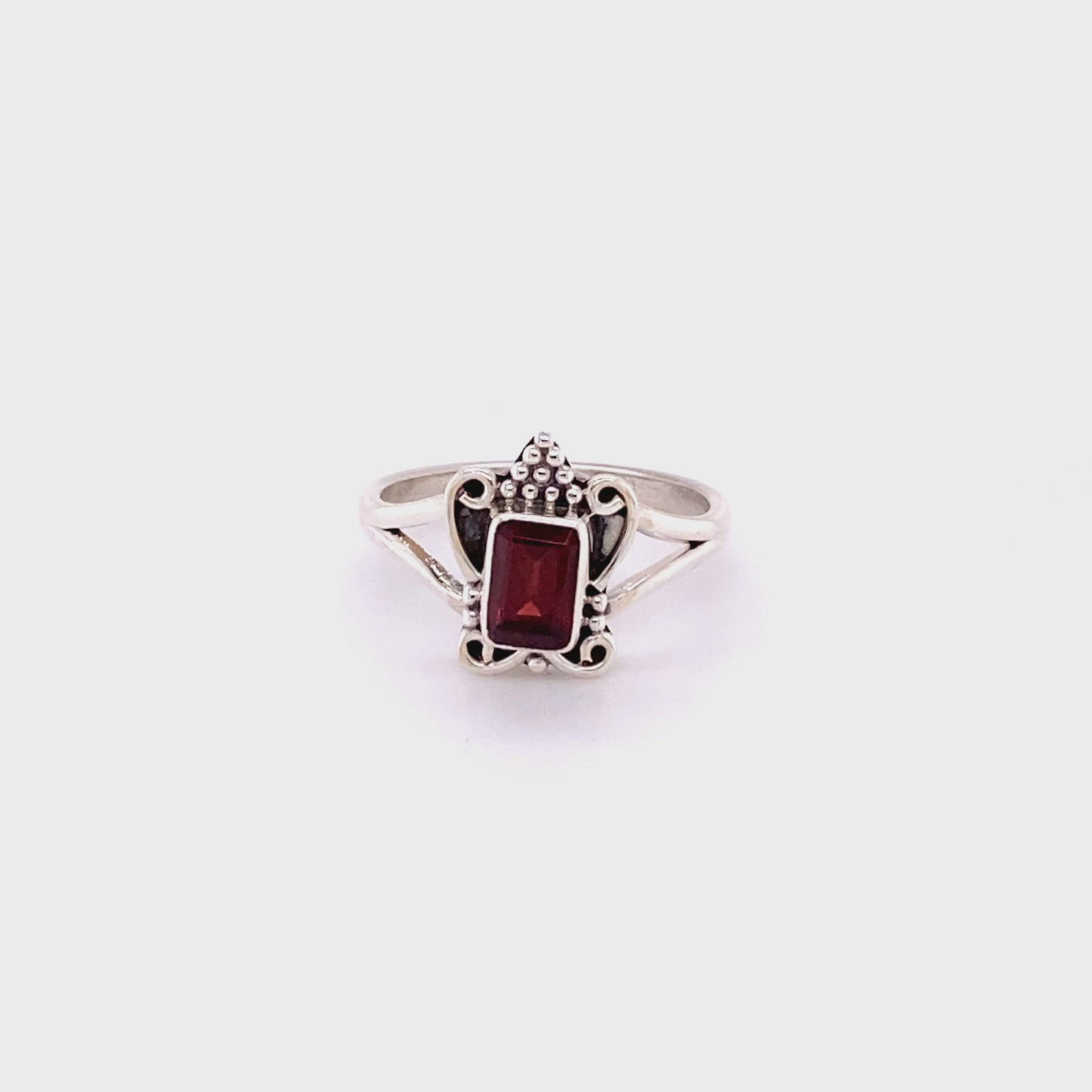 
                  
                    Load and play video in Gallery viewer, Garnet Princess Ring
                  
                
