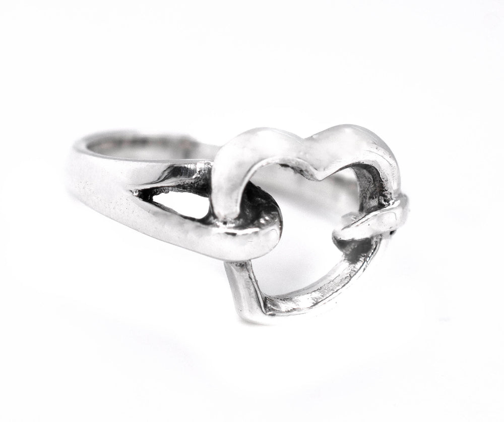 
                  
                    Open Heart Double Knot Ring
                  
                