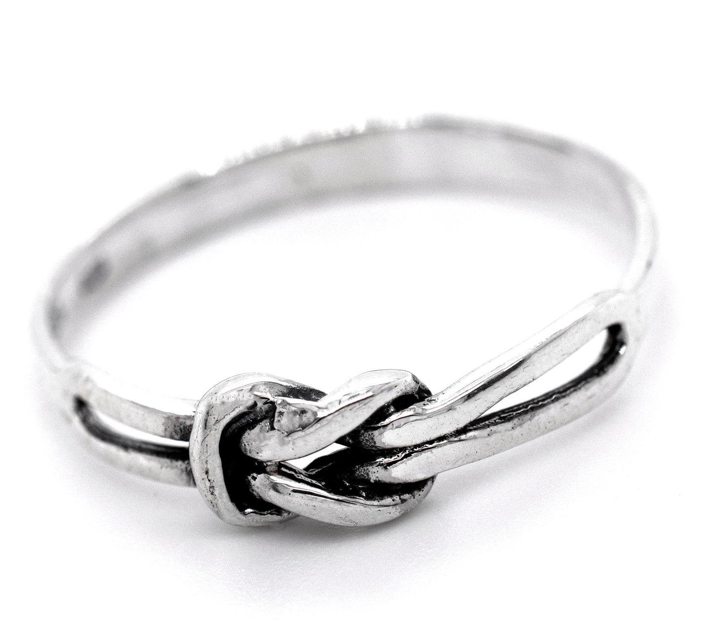 
                  
                    Slender Silver Knot Ring
                  
                