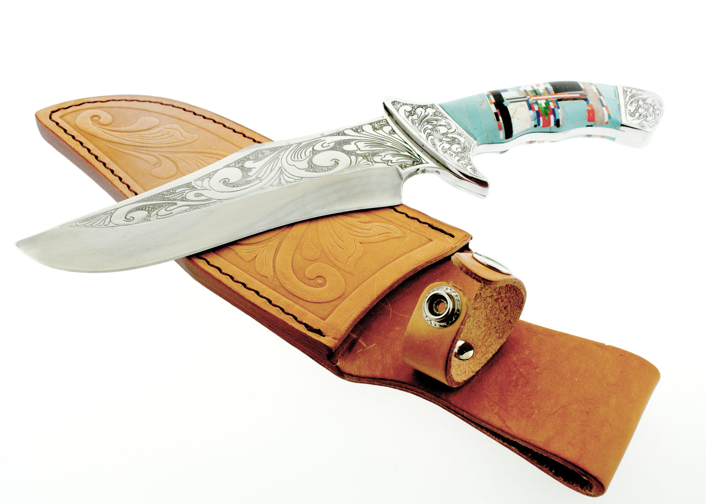
                  
                    Exquisite Handcrafted Decorative Knife With Inlaid Stone Handle
                  
                