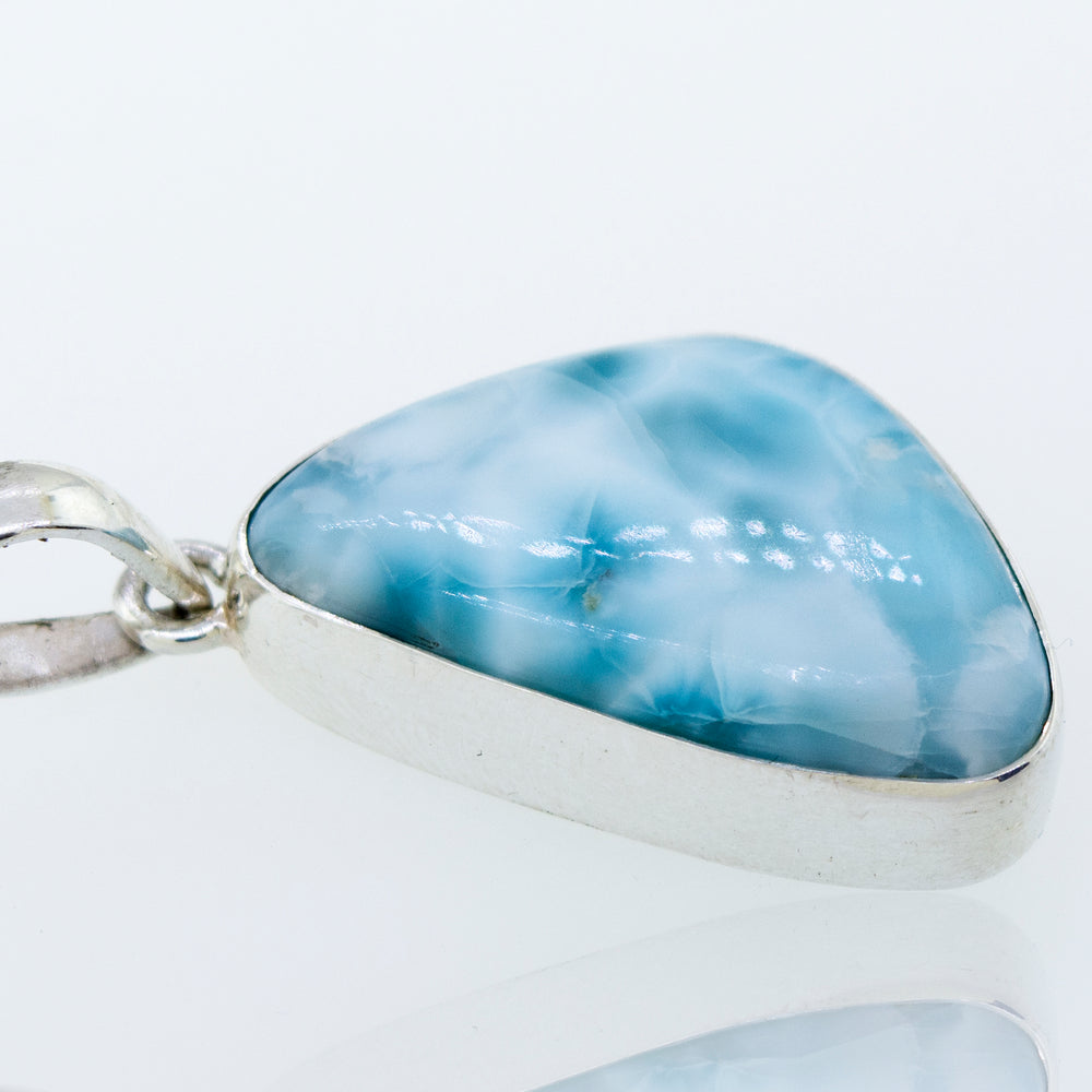 An impressively crafted Medium Larimar Pendant from Super Silver, with a captivating blue stone.
