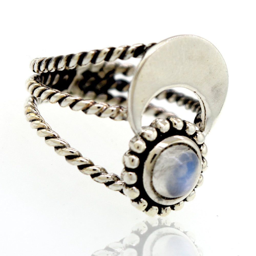 An online store offering a stunning Super Silver .925 silver Online Only Exclusive Round Moonstone Ring.
