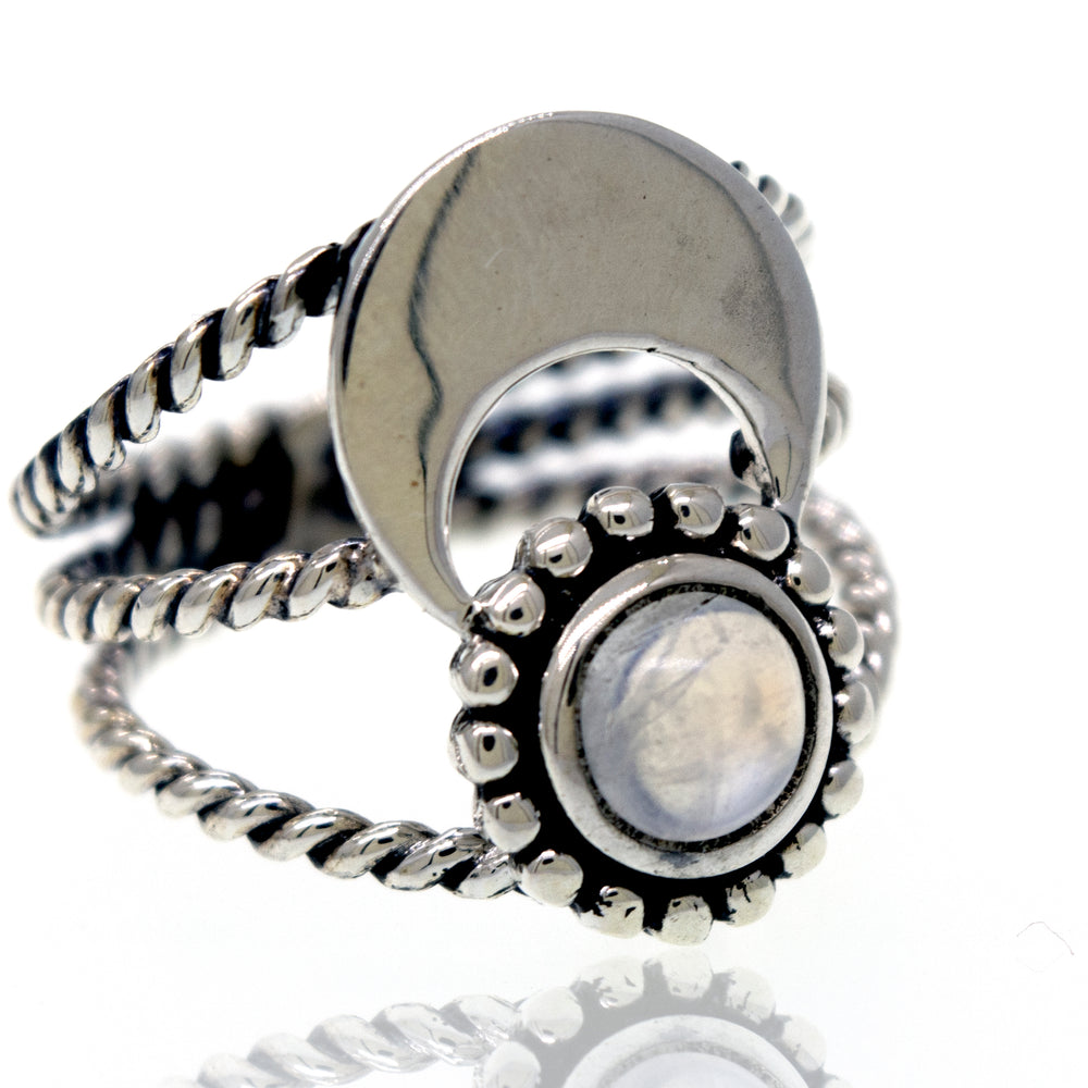 Shop our Super Silver online store for a stunning Online Only Exclusive Round Moonstone Ring.