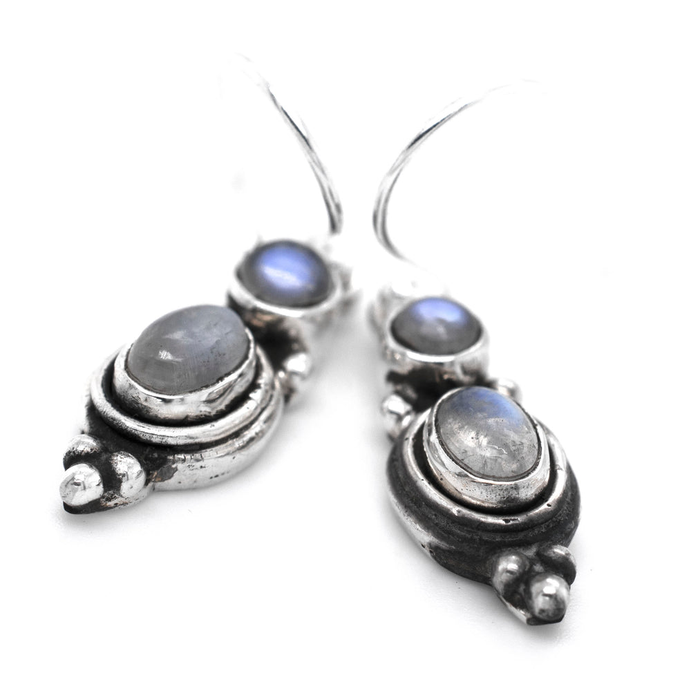 
                  
                    A pair of Super Silver Goddess Shape Gemstone Earrings.
                  
                