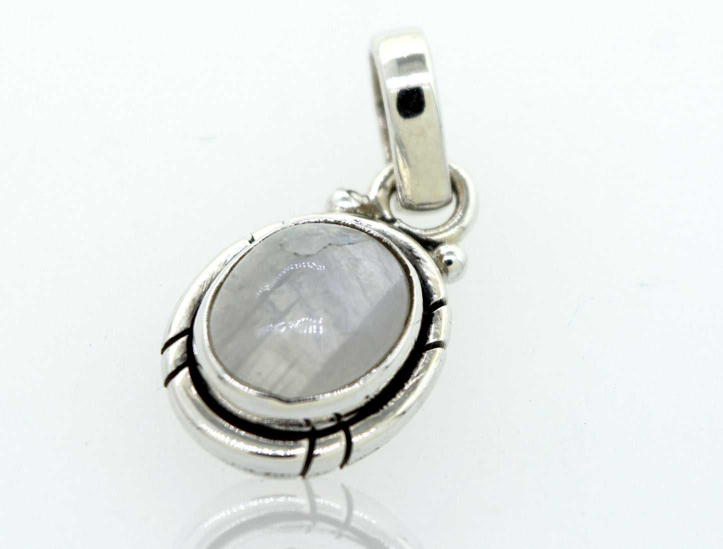 
                  
                    Simple And Elegant Oval Moonstone Pendant
                  
                