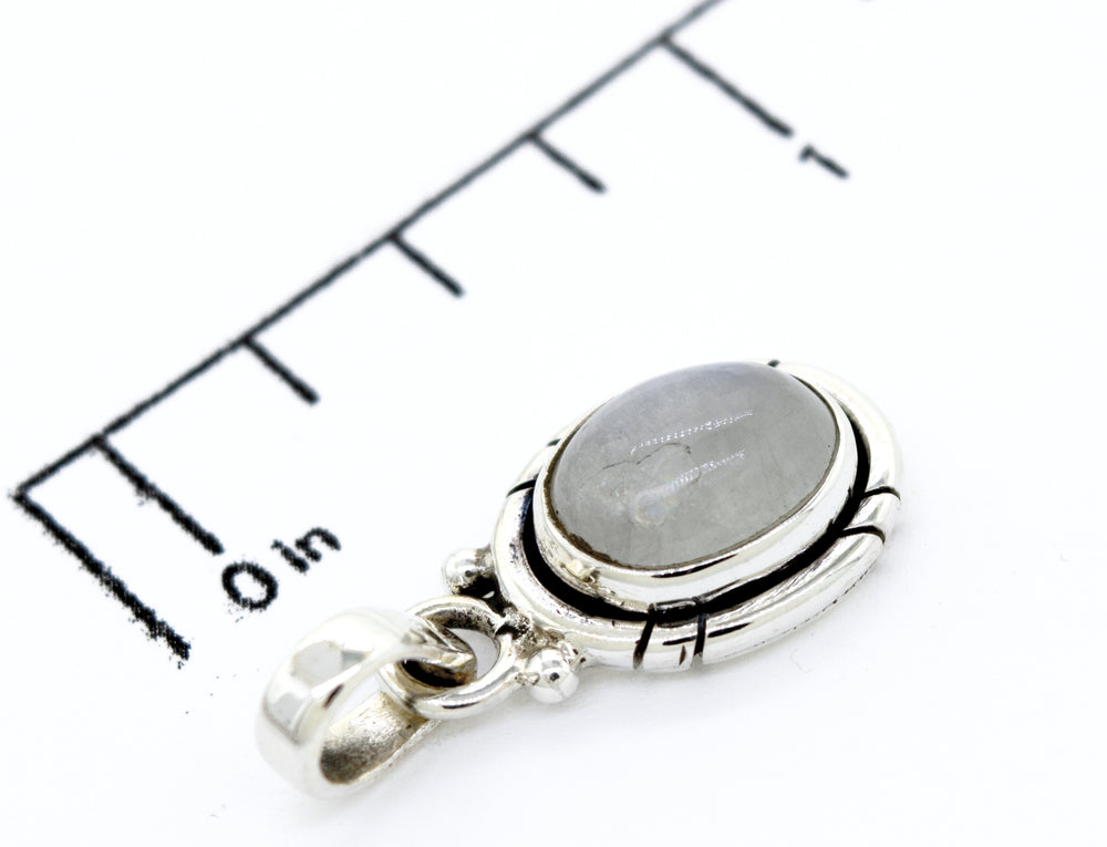 
                  
                    Simple And Elegant Oval Moonstone Pendant
                  
                