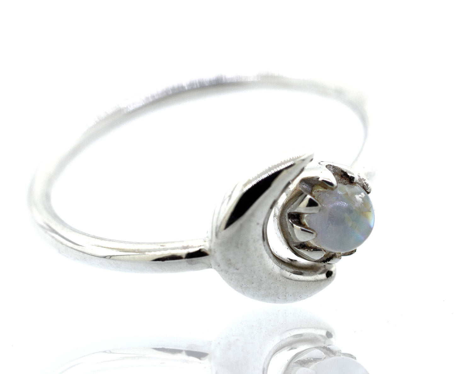 
                  
                    A Super Silver Online Only Exclusive Moonstone Ring with an opal stone.
                  
                