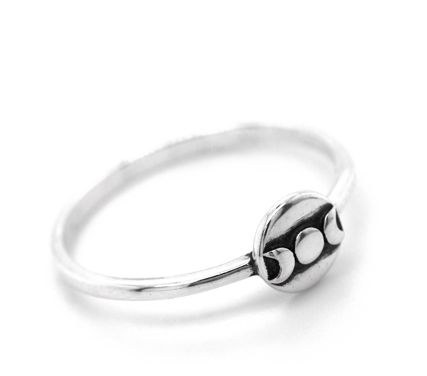 
                  
                    Super Silver's Dainty Moon Phases Ring.
                  
                