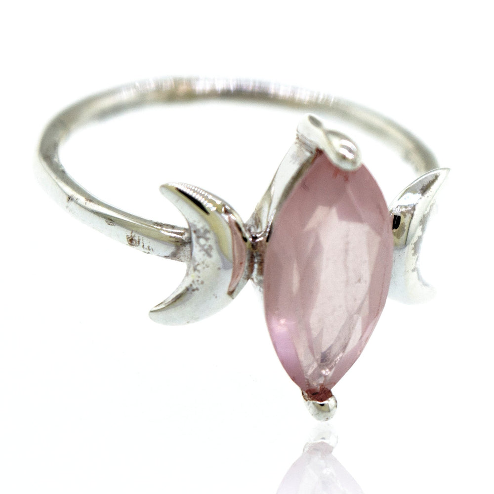 A Super Silver silver ring with an Online Only Exclusive Rose Quartz Ring stone available at our online store.