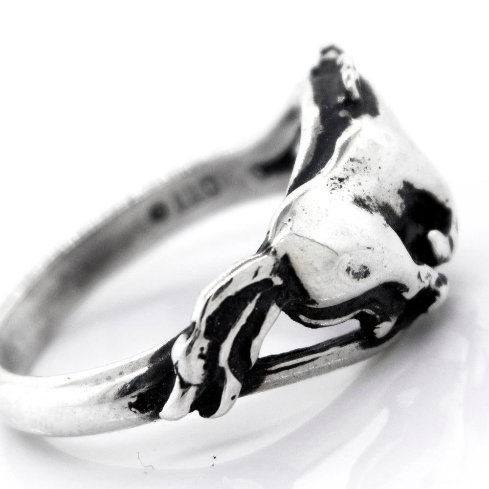 
                  
                    An American Made Horse Ring with a Super Silver design.
                  
                