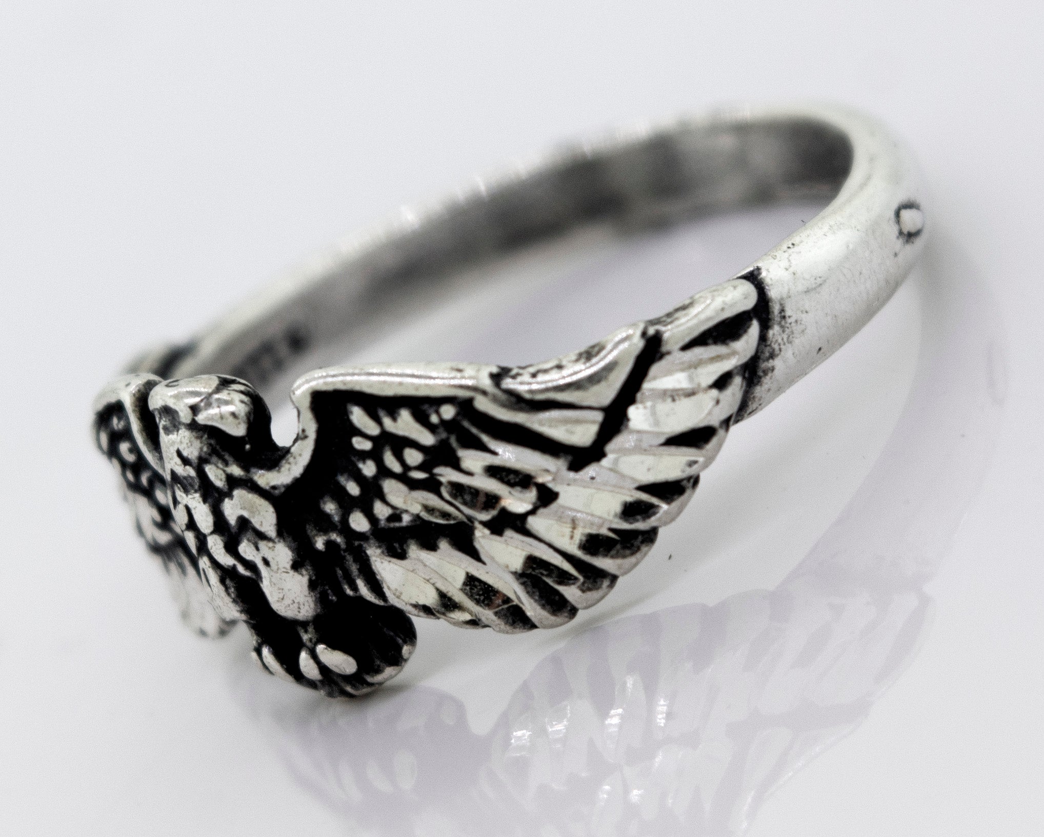 A Super Silver American Made Eagle Ring.