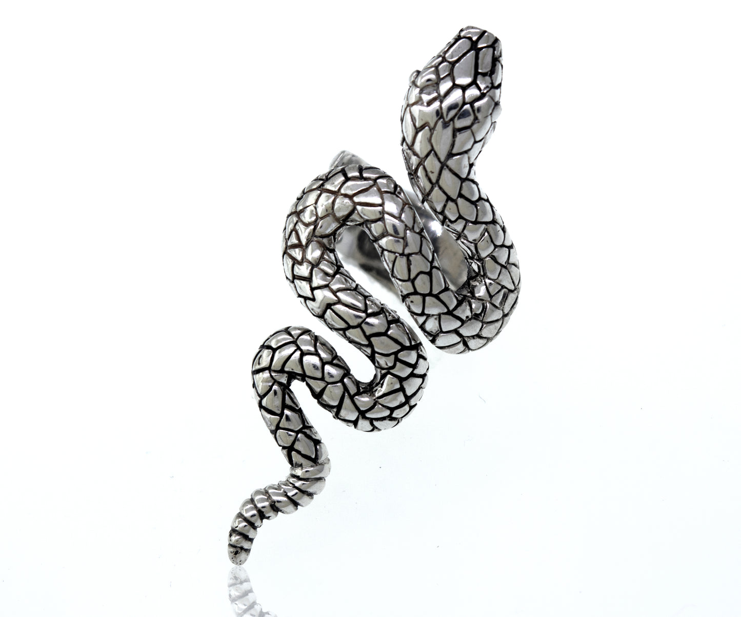 
                  
                    A designer Long Alluring Snake Ring.
                  
                