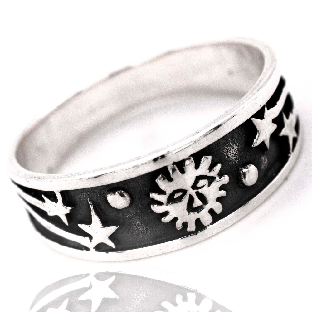 
                  
                    A Galaxy Ring With Shooting Stars adorned with stars and space motifs.
                  
                