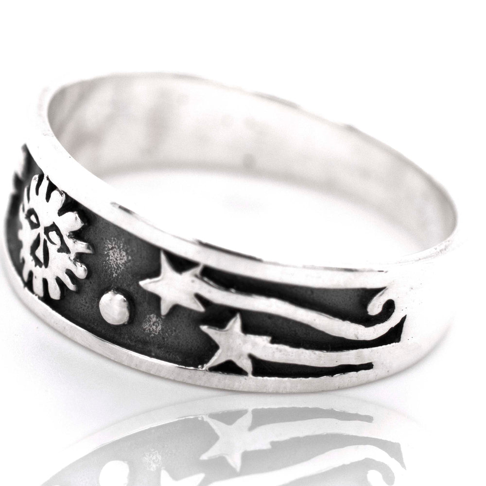 A Galaxy Ring With Shooting Stars with stars on it.
