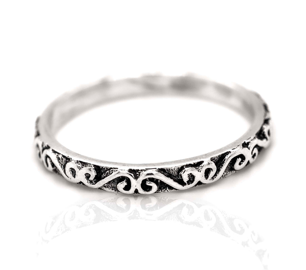 Simple Band With Swirl Design