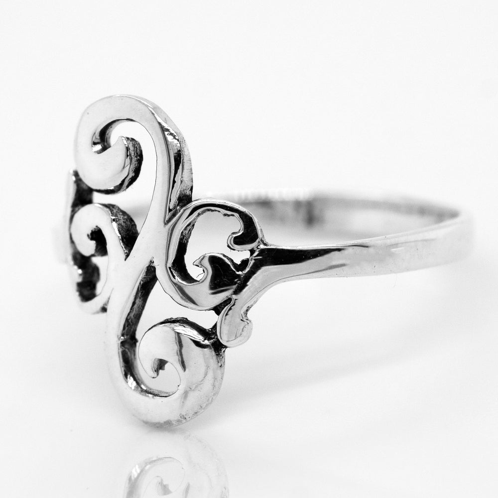 
                  
                    A Super Silver Stylish Swirl Ring, perfect for any occasion.
                  
                