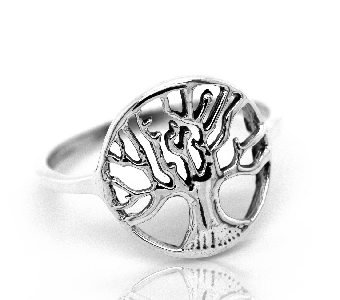 A beautiful sterling silver Tree Of Life Ring.