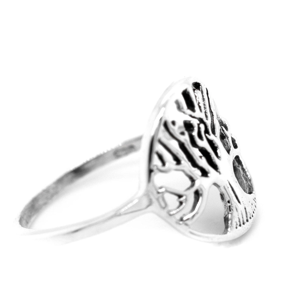 
                  
                    A sterling silver Tree Of Life Ring adorned with a tree of life design.
                  
                