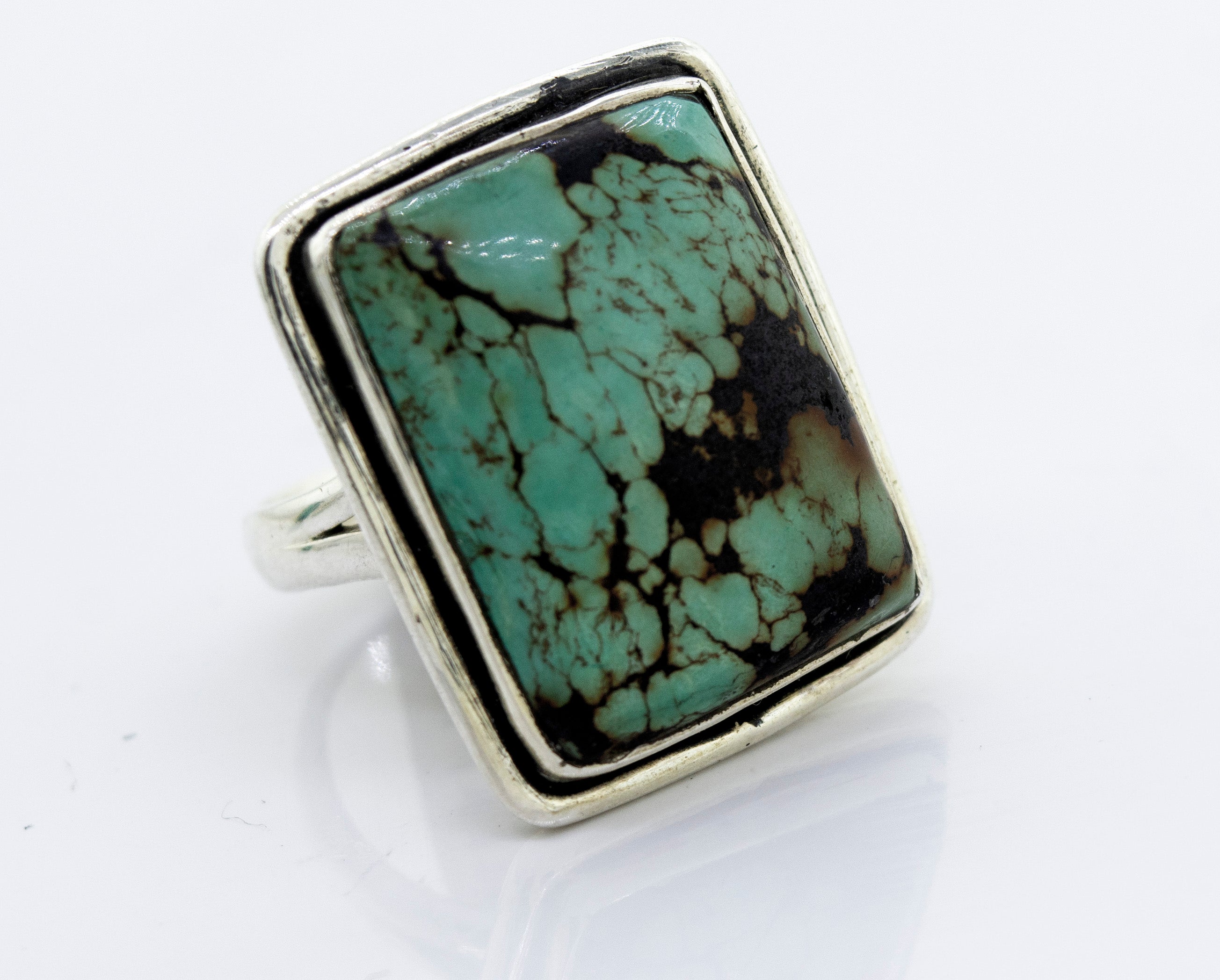 Rectangular hot sale turquoise ring